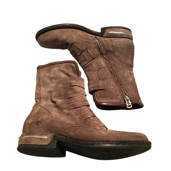 A.S. 98 Traver Tobacco Suede Leather Ankle Bootie Boots Size 38 - Picture 10 of 16